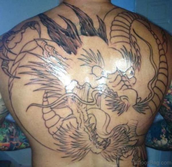 Elegant  Dragon Tattoo Design