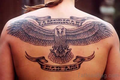 Elegant Eagle Tattoo On Back