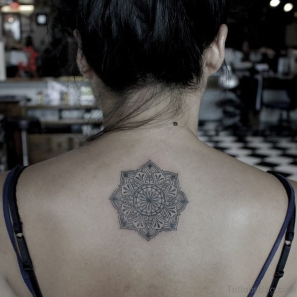 Elegant Mandala Tattoo On Back