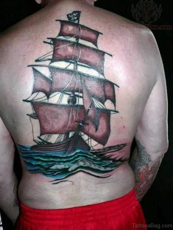 Elegant Ship Tattoo