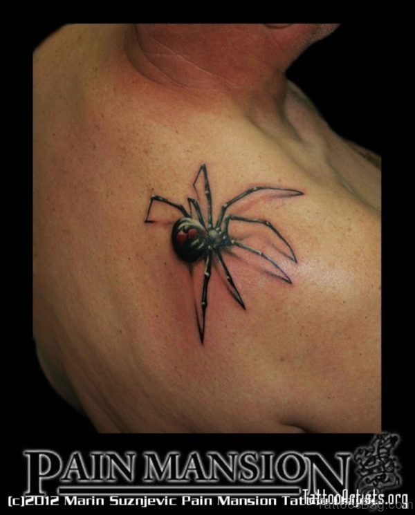 Elegant  Spider Tattoo Design