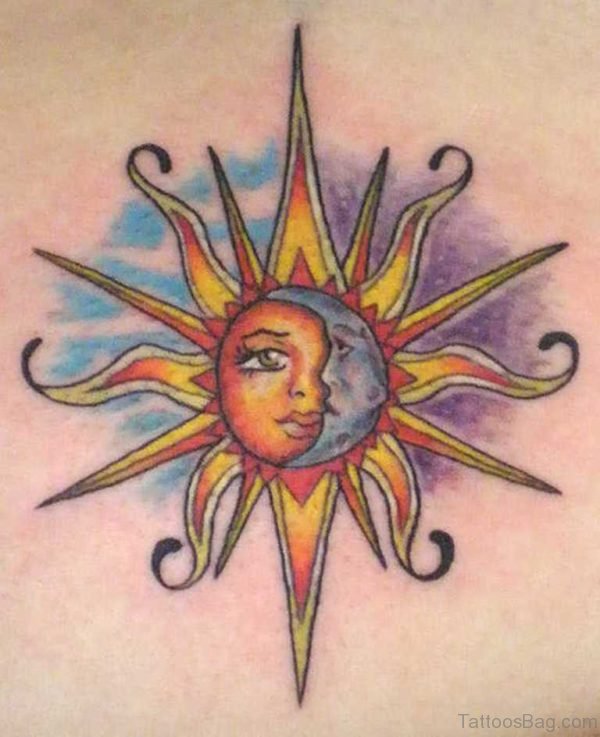 Elegant Sun Tattoo