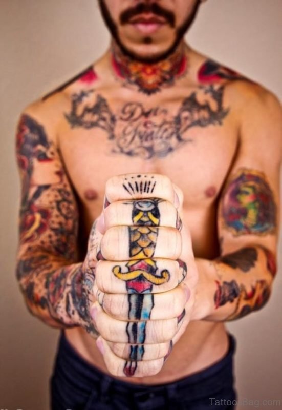 Elegant knuckle Tattoo