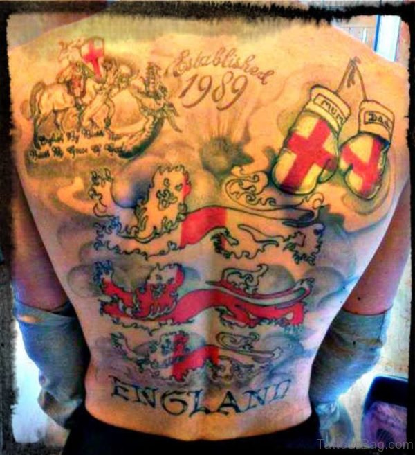 England Patriotic Tattoo