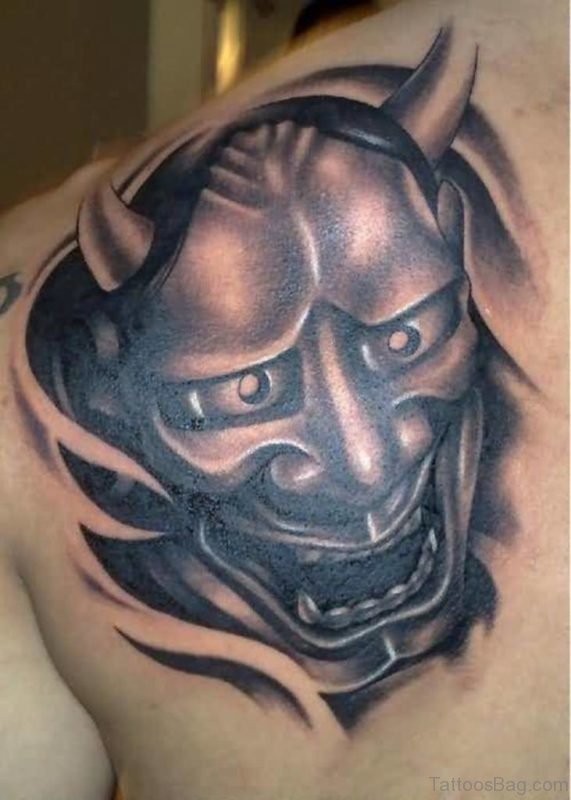 Evil Mask Tattoo Design