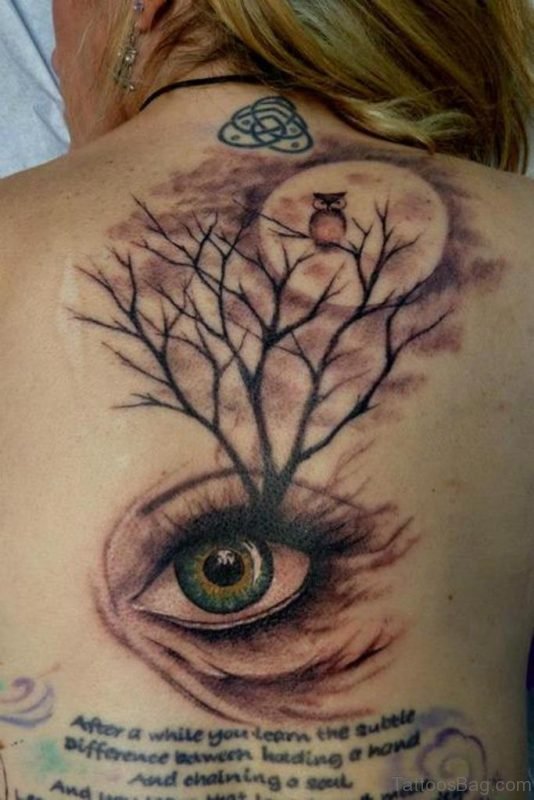 Eye And Tree Tattoo