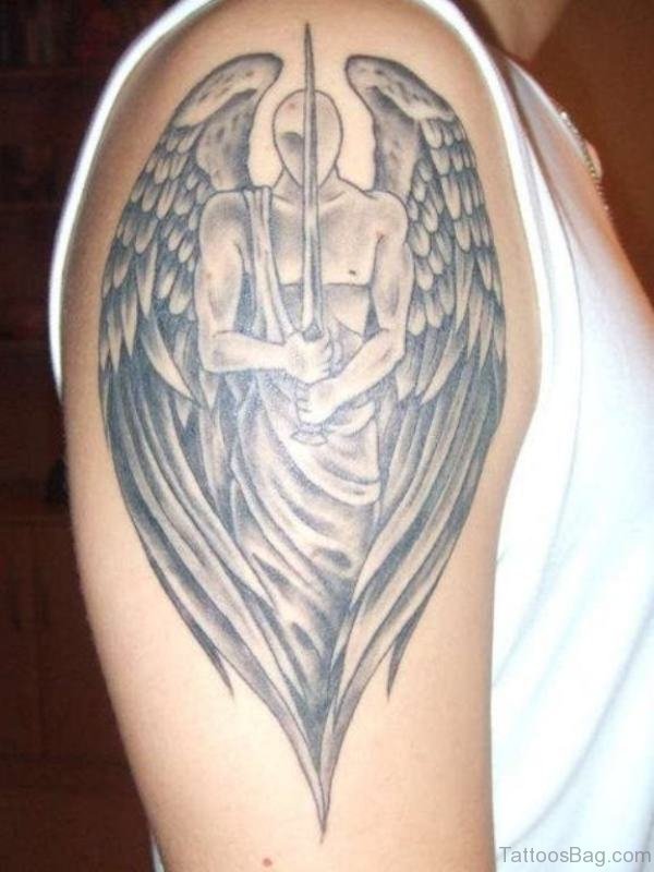Fabulous Shoulder Tattoo Of Angel