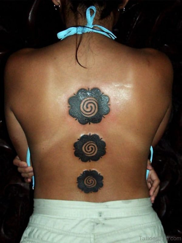 Fancy Geometric Tattoo On Back