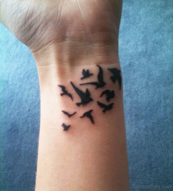 Fantastic Bird Tattoo On Wrist