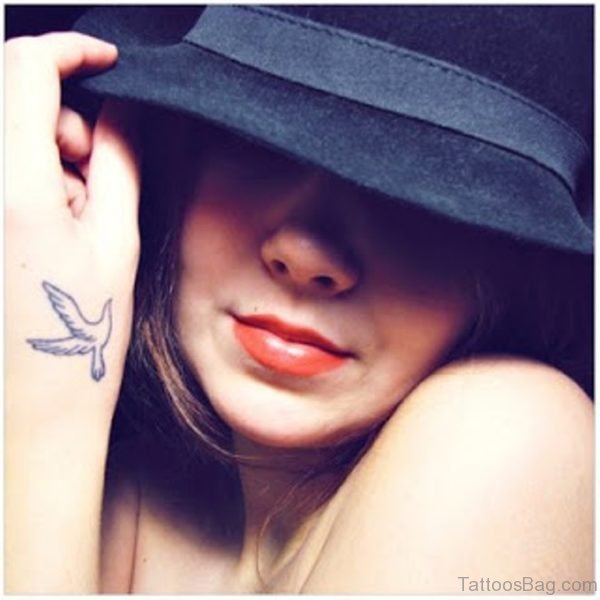 Fantastic Dove Tattoo On Wrist