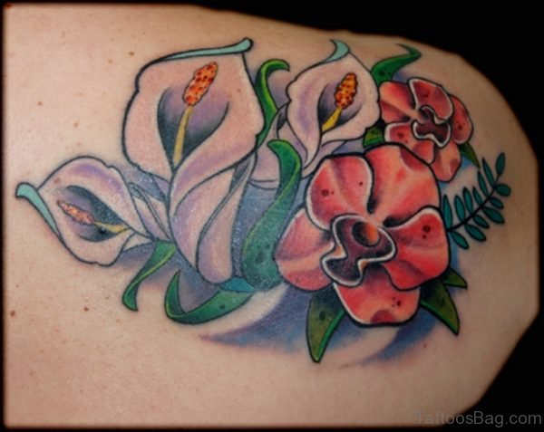 Fantastic Flower Tattoo On Back