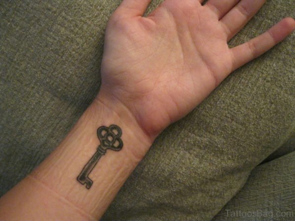 Fantastic Key Tattoo On Wrist
