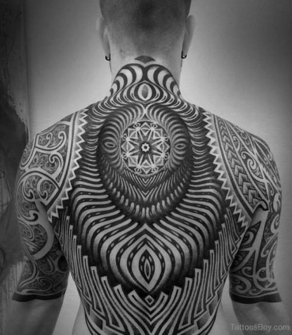 Fantastic Mandala Tattoo On Back