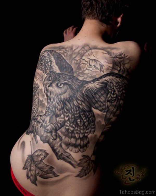 Fantastic Owl Tattoo Design