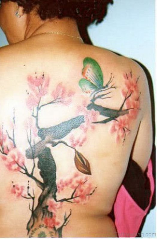 Fantastic Tree Tattoo On Back