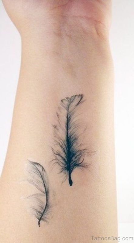 Feathers Tattoo On Wrist