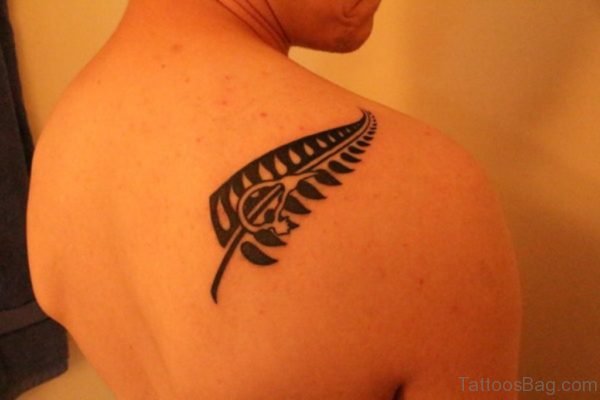 Fern Tattoo Design On Back