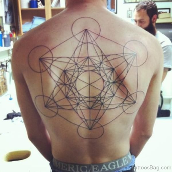 Fine Geometric Tattoo On Full Back