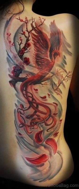Fine Phoenix Tattoo Design