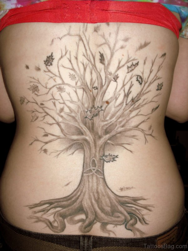 Fine Tree Tattoo Design