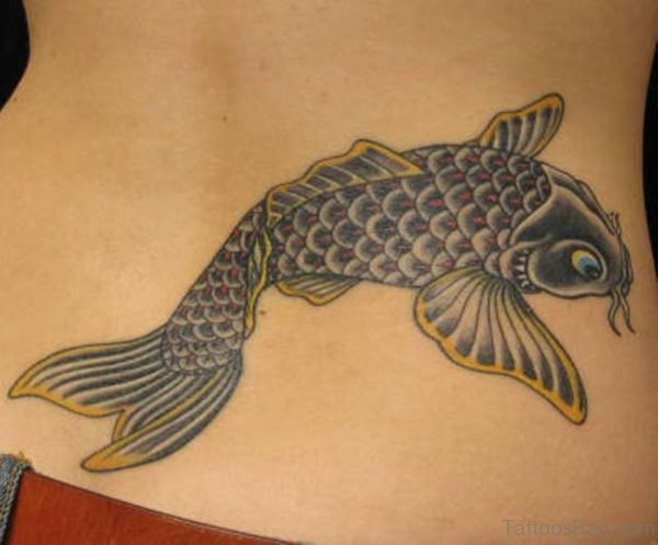 Fish Tattoo Design On Lower Back