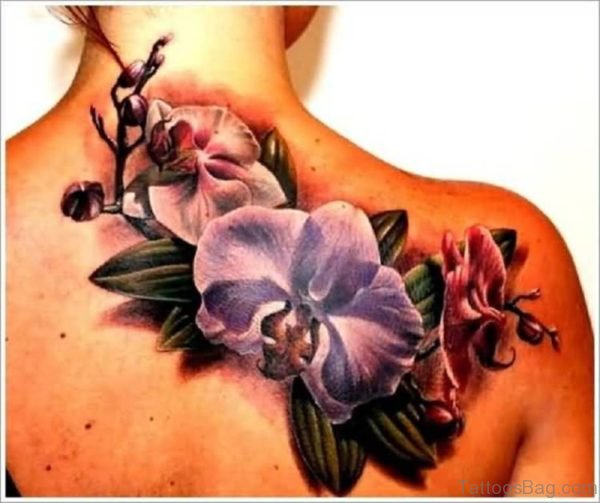Flower And Leaf Tattoo