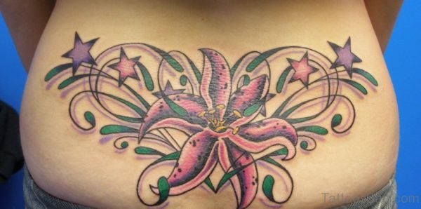 Flower And Star Tattoo