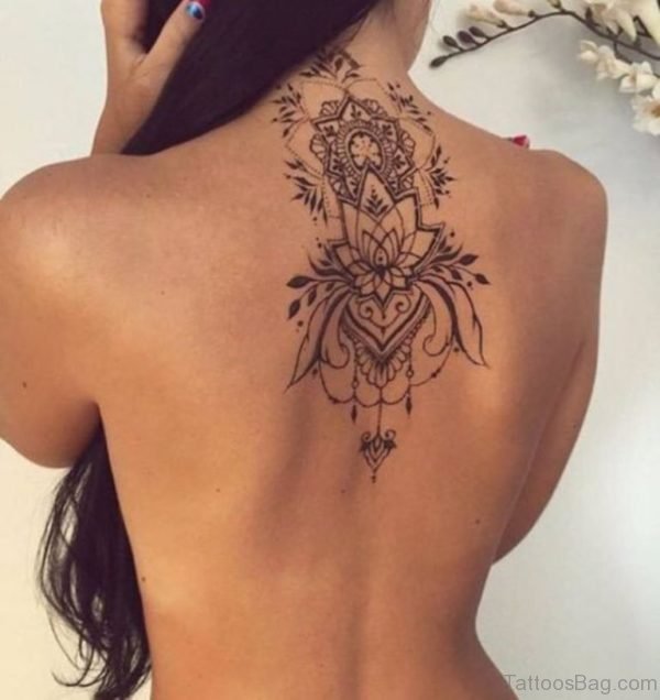 Flower Tattoo On Back