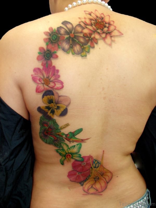 Flower  Tattoo  On Back
