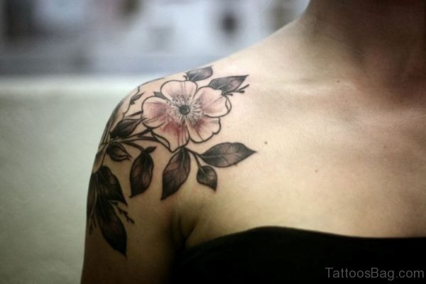 Flower Vintage Shoulder Tattoo