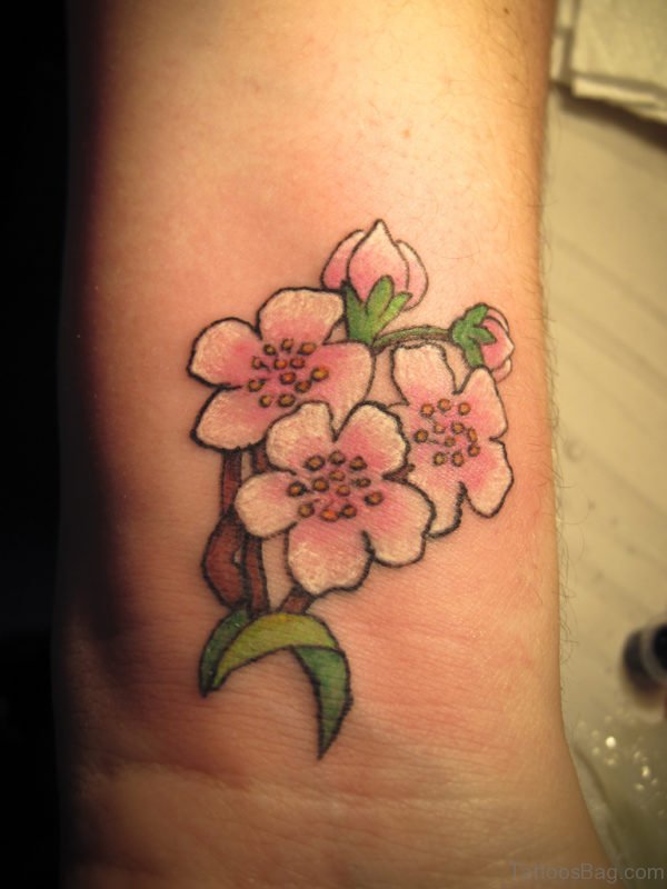 Flower And Anchor Tattoo 
