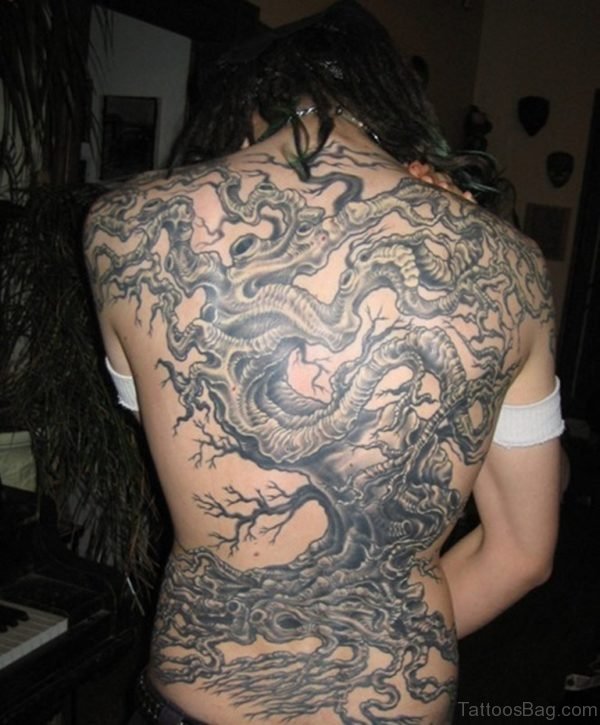 Horror Tree Tattoo