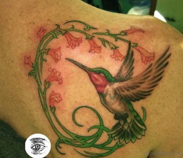 Funky Hummingbird Tattoo