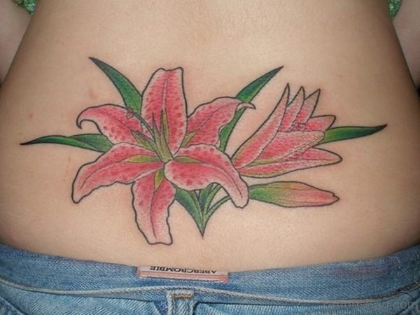 Funky Lily Flower Tattoo