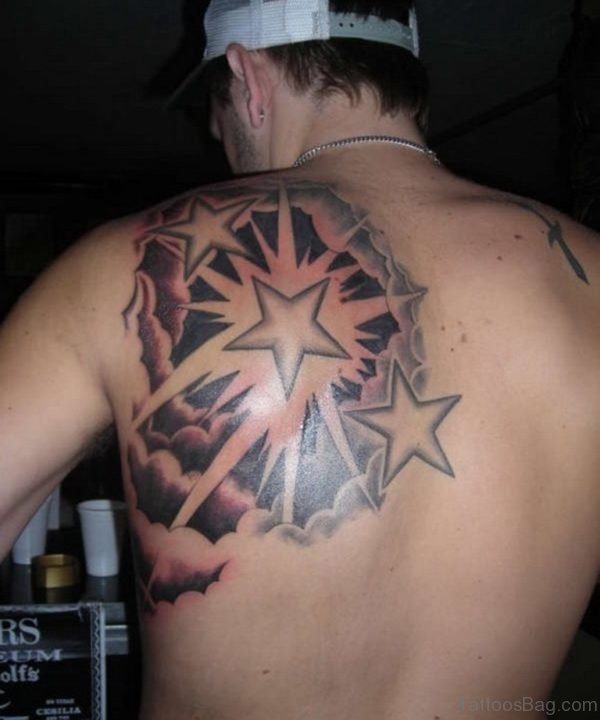 Star Tattoo On Back