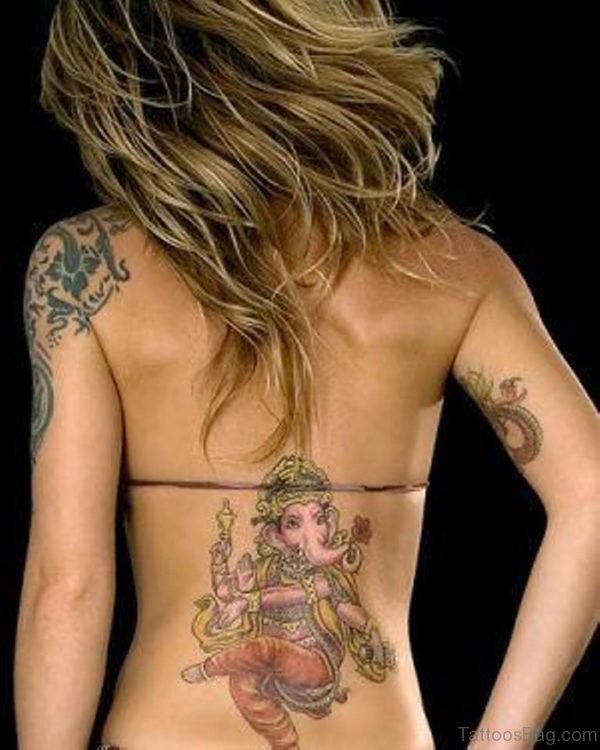 Ganesha Tattoo On Back