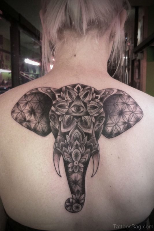 Geometric Elephant  Tattoo