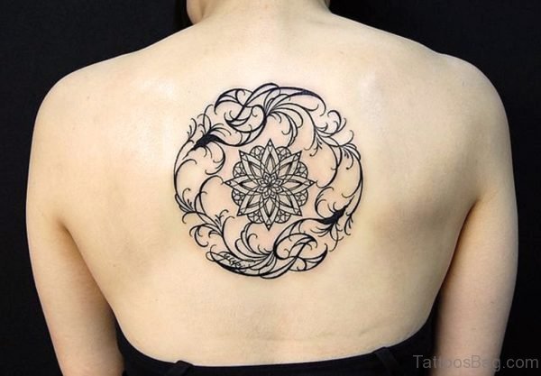 Geometric Tattoo On Back Image