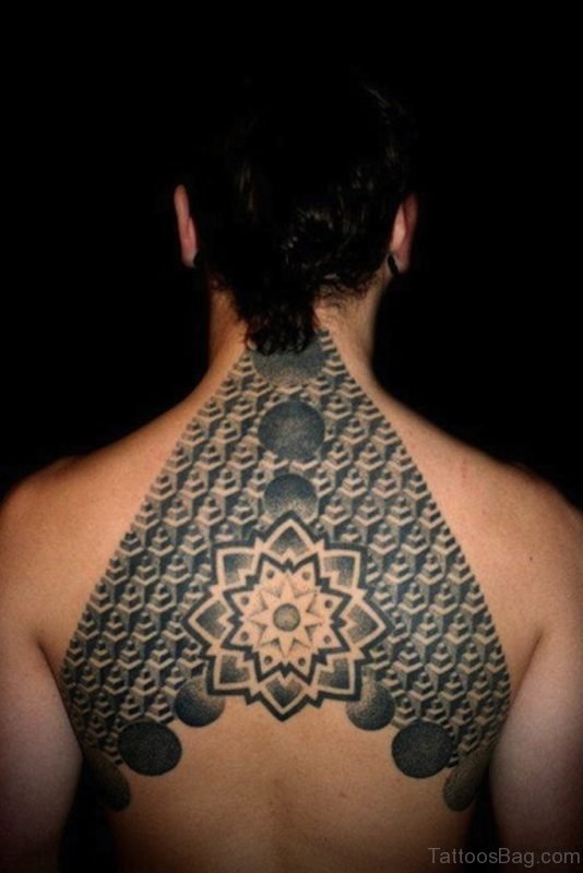 Geometric Tattoo On Back Picture