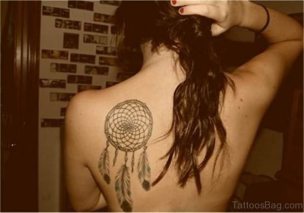 Girl Showing Her Dreamcatcher Tattoo