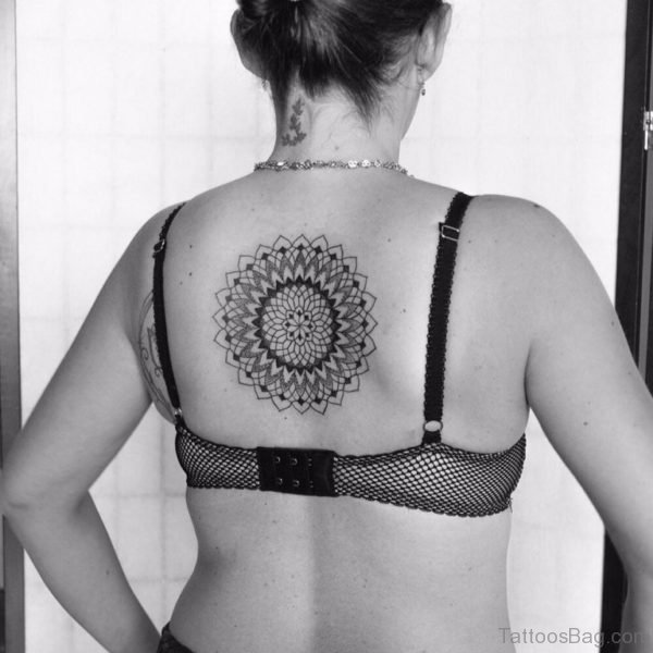 Girl Showing Her Mandala Tattoo