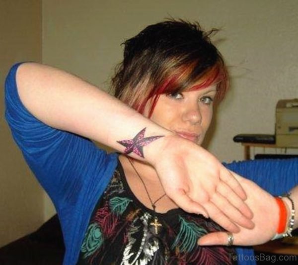 Graceful Star Tattoo On Wrist