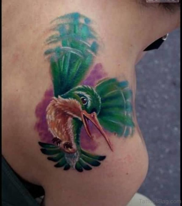 Green Hummingbird Tattoo