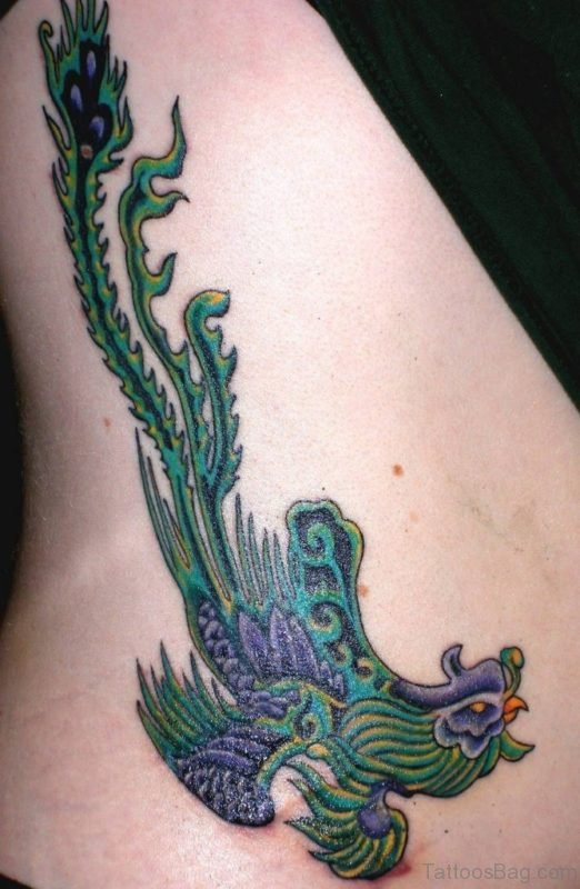 Green Phoenix Tattoo Design