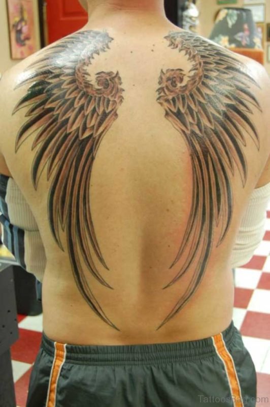 Grey Wings Tattoo