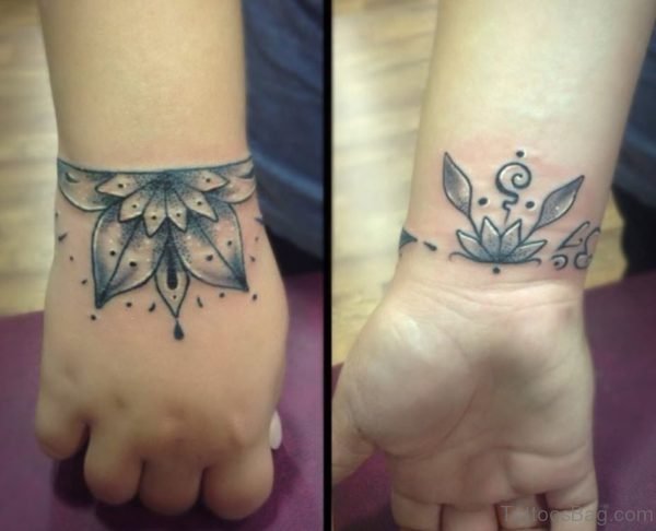 Half Mandala Wrist Tattoo