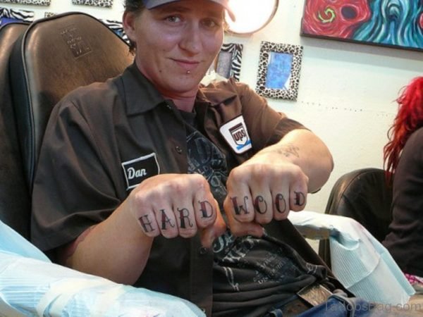 Hard Wood Knuckle Tattoo