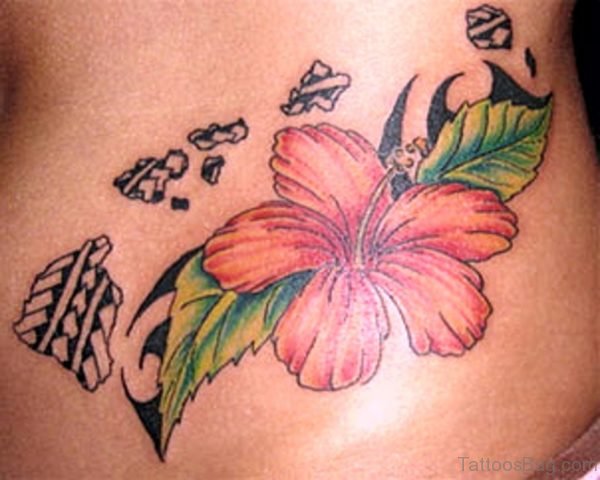 Hawaiian Flower Tattoo Design