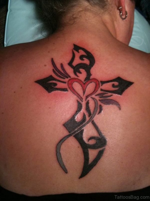 Heart And Cross Tattoo