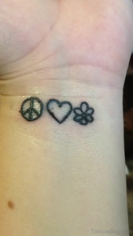 Heart Peace Tattoo